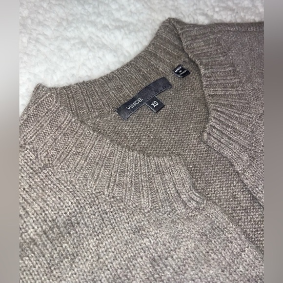 Vince Ombré Brown Open Front Duster Alpaca Wool Cashmere Cardigan XS - Picture 3 of 6